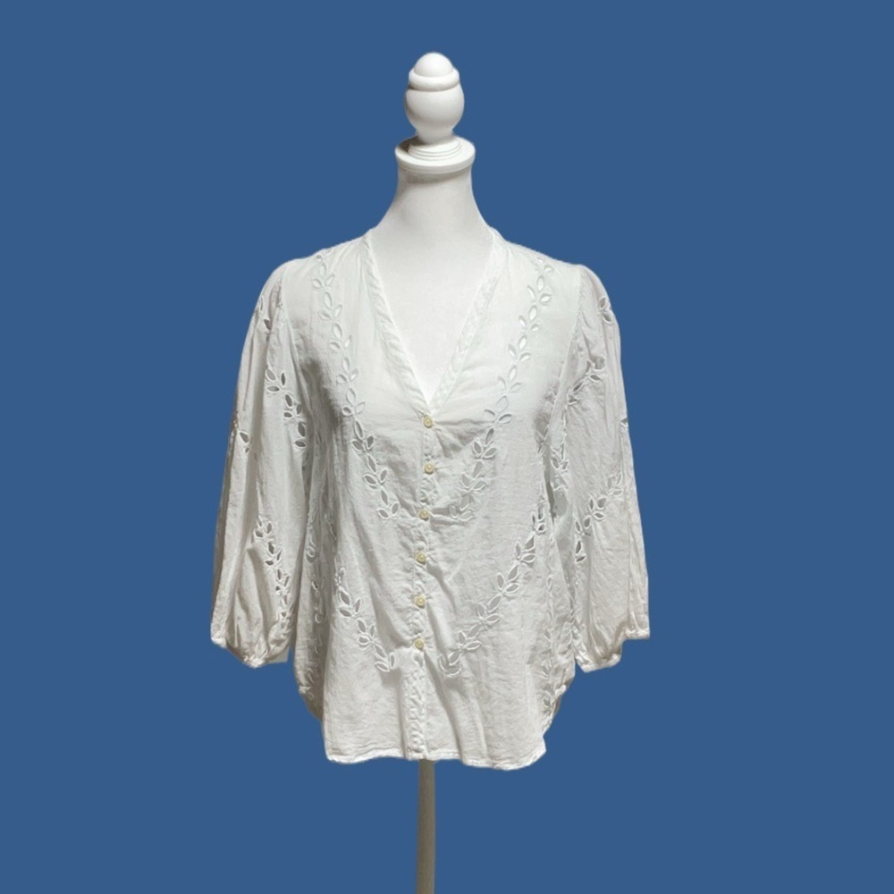 Lucky Brand Eyelet Blouse